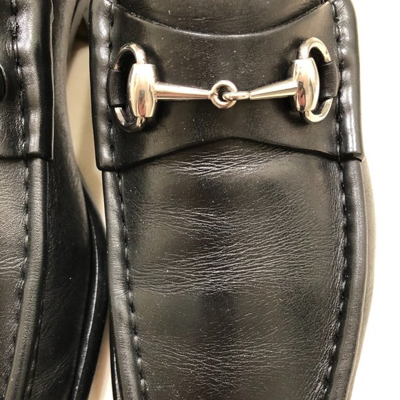 NOT FOR SALE Gucci 10D Black loafers w/silver horse bite 10D like New main image 14
